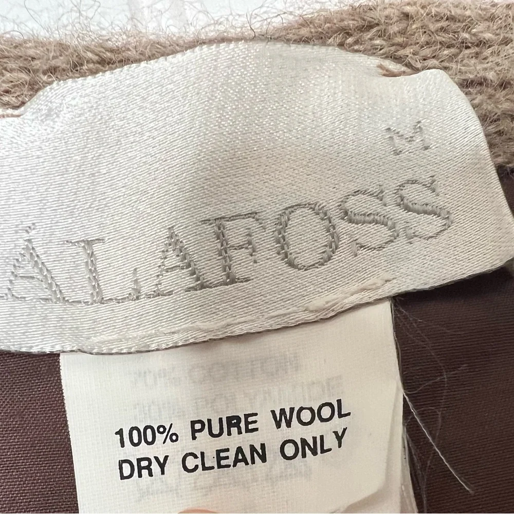 Alafoss Nordic Women’s Zip Front Iceland 100% Wool Sweater Vest Medium 458 - Picture 2 of 3